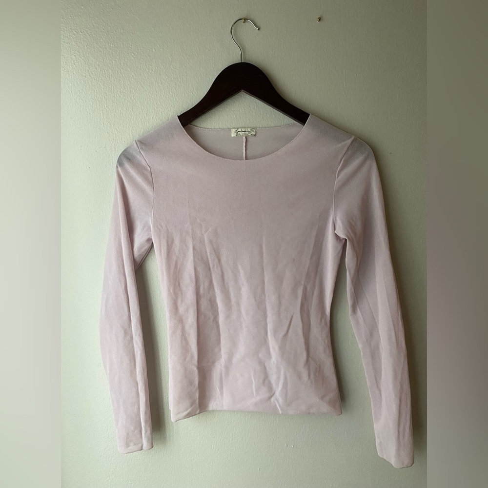 Long sleeve ballet see through top